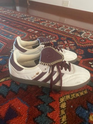 Adidas Samba Bianco/Borgogna.