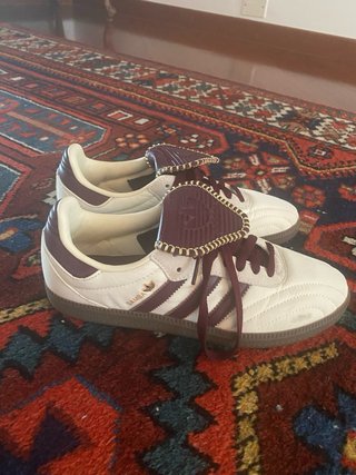 Adidas Samba Bianco/Borgogna.