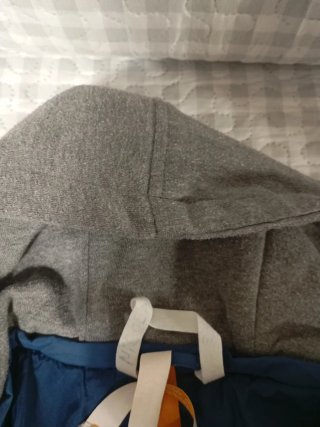 Giubbotto invernale per bambini con cappuccio blu-grigio 9-10