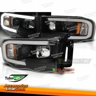 FAROS DELANTEROS PARA DODGE RAM 02-06 LUZ TUBO NE
