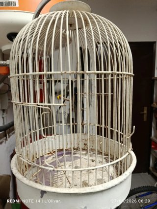 Jaula pájaros vintge.Gàbía per ocells/ manualitats