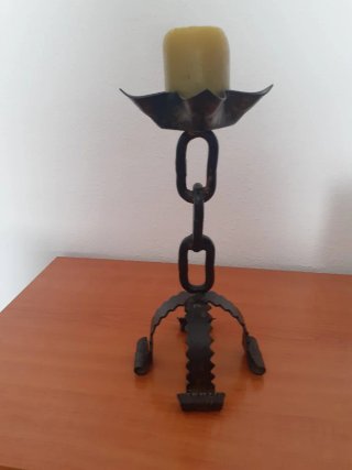Candelabro Vintage Metal Negro