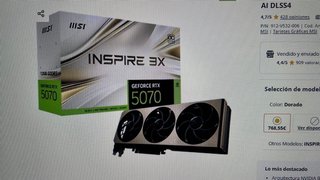 Tarjeta Gráfica MSI GeForce RTX 5070 Inspire 3x