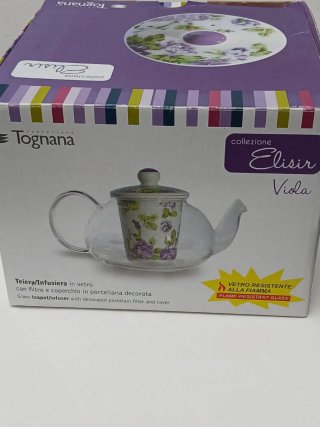 Tognana Teiera in Vetro e Porcellana