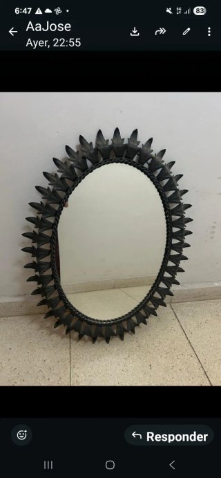 Espejo decorativo negro