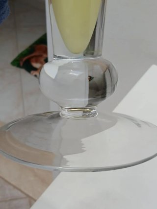 Vaso vintage Murano con tappo dorato