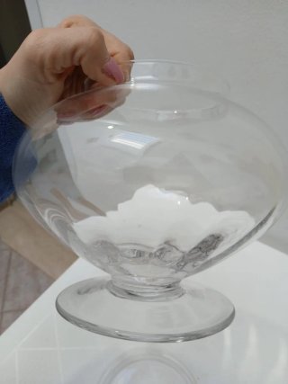 Vaso vintage Murano con tappo dorato