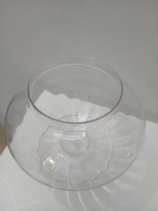 Vaso vintage Murano con tappo dorato