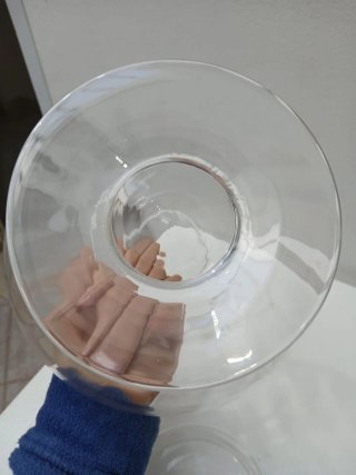Vaso vintage Murano con tappo dorato
