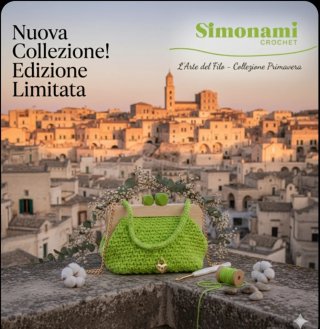 Clutch Simonami Crochet Verde Prato Ed. Limitata