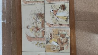 Azulejos Vintage Bodega Escena Vendimia