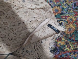 Maglietta Zara pizzo rosa beige