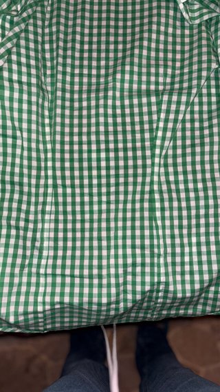 Camicia a quadri verde e bianca