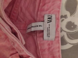 Jeans Zara rosa pesca