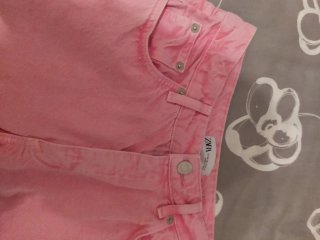 Jeans Zara rosa pesca