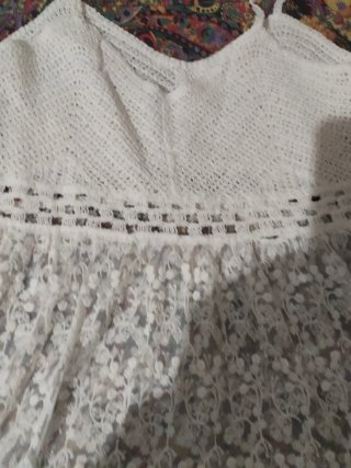 Mini abito pizzo bianco