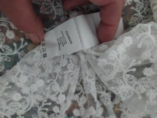 Mini abito pizzo bianco