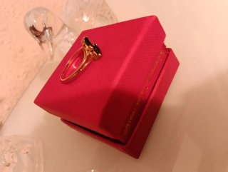 Anillo chapado mujer con piedras