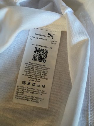 T-shirt Puma bianca tg XL