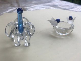 Set Oggettistica Swarovski Elefante Vetro