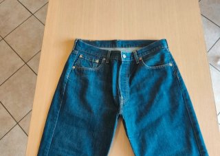 Levi's 501 Original W34 Denim Scuro Accorciato