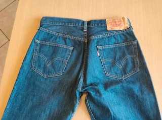 Levi's 501 Original W34 Denim Scuro Accorciato