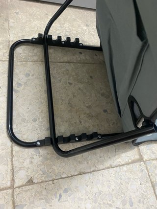 Tumbona portátil plegable gris