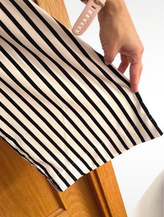 Pantalón Zara Rayas Blanco y Negro