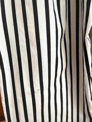 Pantalón Zara Rayas Blanco y Negro