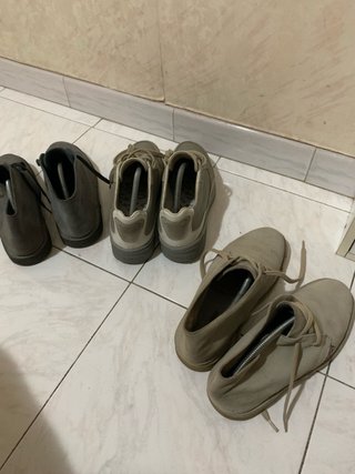 Scarpe uomo beige e grigie