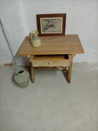 Mesa antigua tocinera madera maciza  90x55x65cm