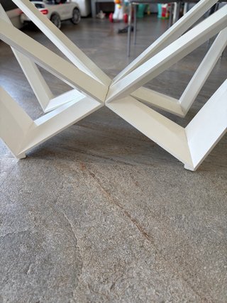 Mesa de centro cristal y metal