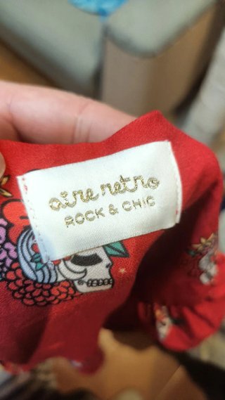 Vestido Rock Retro Calaveras Talla L