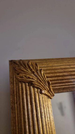 Specchio Rettangolare Cornice Dorata