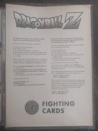 Álbum Fighting Cards Dragon Ball Z Panini