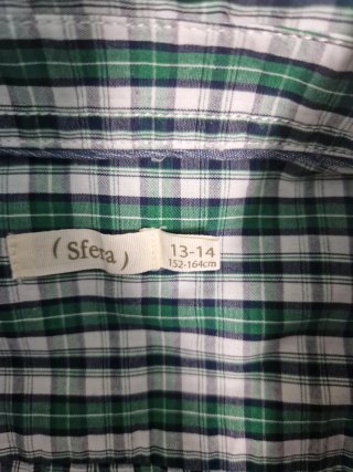 Camisa cuadros Sfera,niño verde