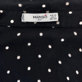 Camisa Mango lunares negra talla XS