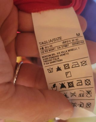 Top donna Sisley rosso con fiore