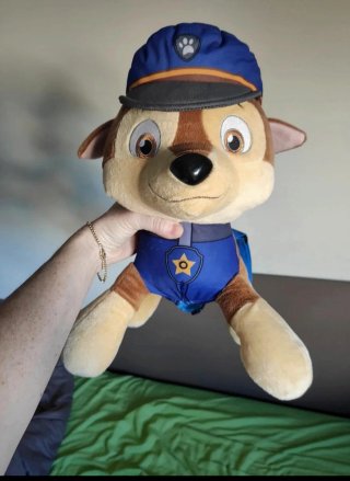 Peluche mochila Chase Patrulla Canina