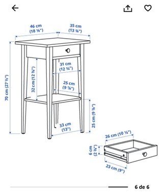 Mesitas de noche IKEA madera (2 unidades)