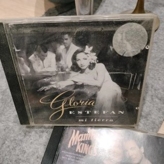 Discos de vinilo y CD's de varios artistas.