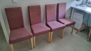 Pack 4 Sillas Comedor Beige/Blanco