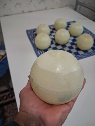 Set 7 Candele Sferiche Bianche Madison du Mond