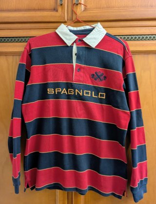 Polo SPAGNOLO rayas rojo y negro