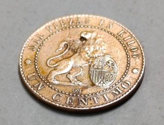 Moneda 1 Céntimo 1870 República Española MBC