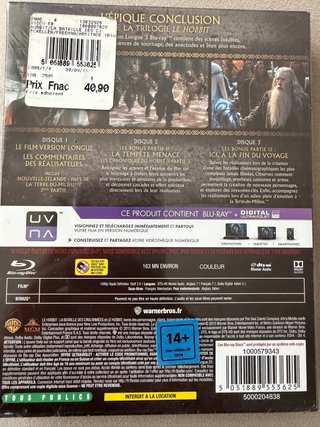 Trilogia hobbit bluray, el señor the los anillos