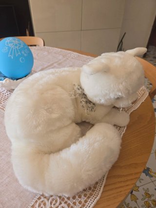 Peluche Gatto Bianco Venturelli Vintage Grande