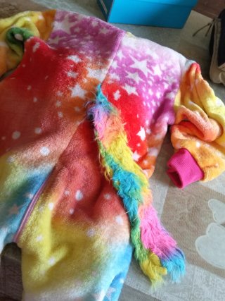 Pijama unicornio arcoíris estrellas