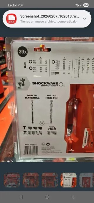 Set Brocas Milwaukee Shockwave 39 pzs