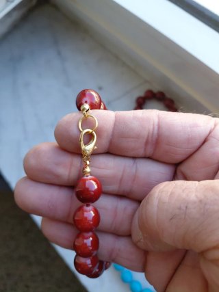 Lotto 4 collane vetro sfere grandi vintage